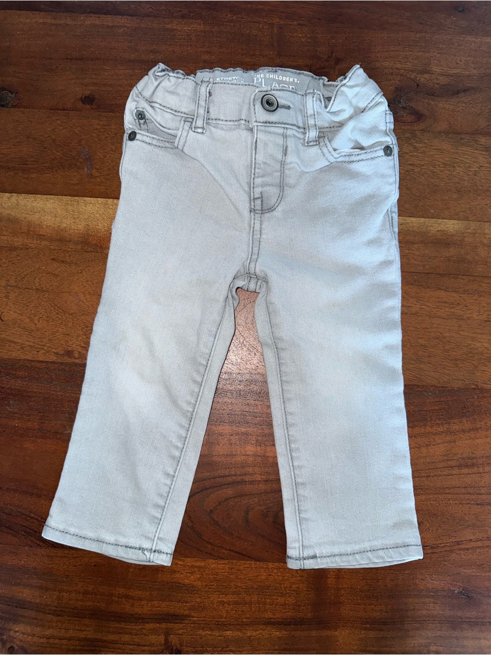 The Children's Place Light Gray Stretch Denim Jeans